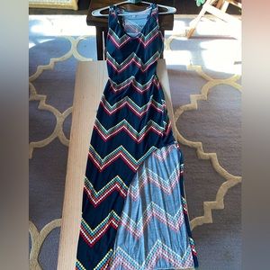 Small , High Low, Long Sundress, with hints of color.